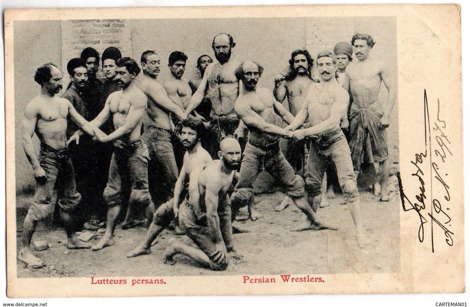 Lutteurs Persans.  (Persian Wresters) - Iran