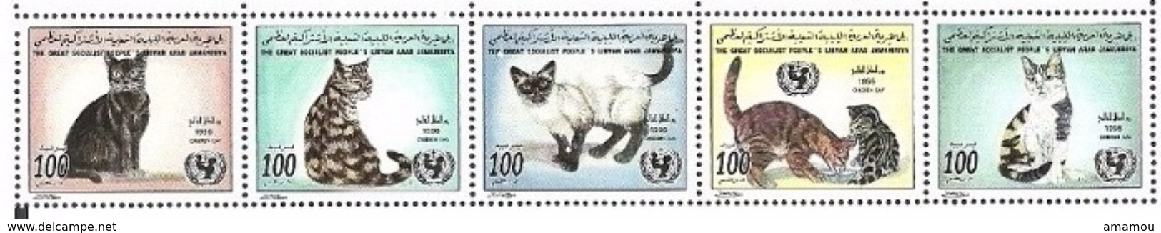 1996- Libya -Cats- Complete Set MNH** - Libye