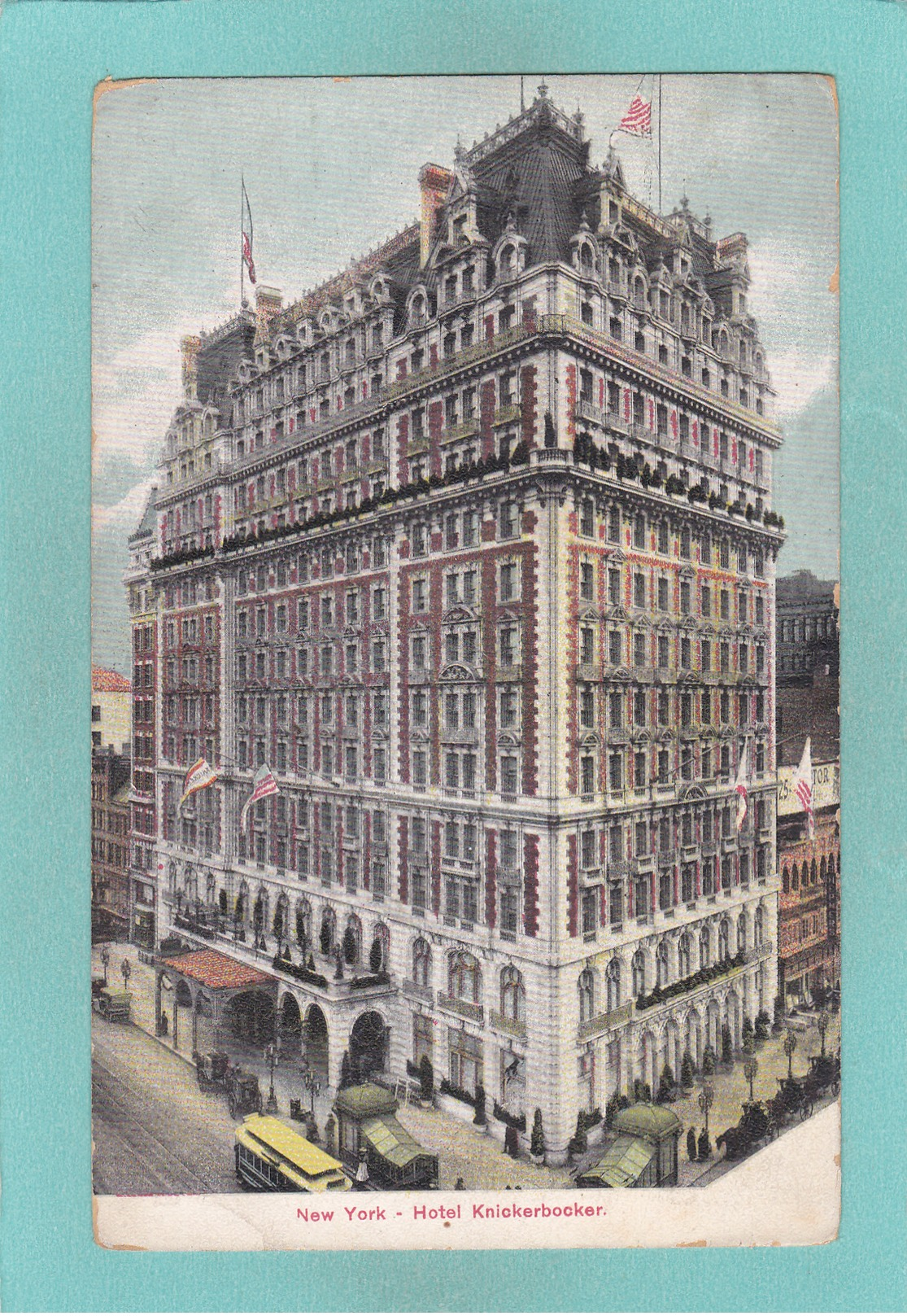 Old Postcard Of Hotel Knickerbocker,Time Square,New York.United States,V27. - Time Square