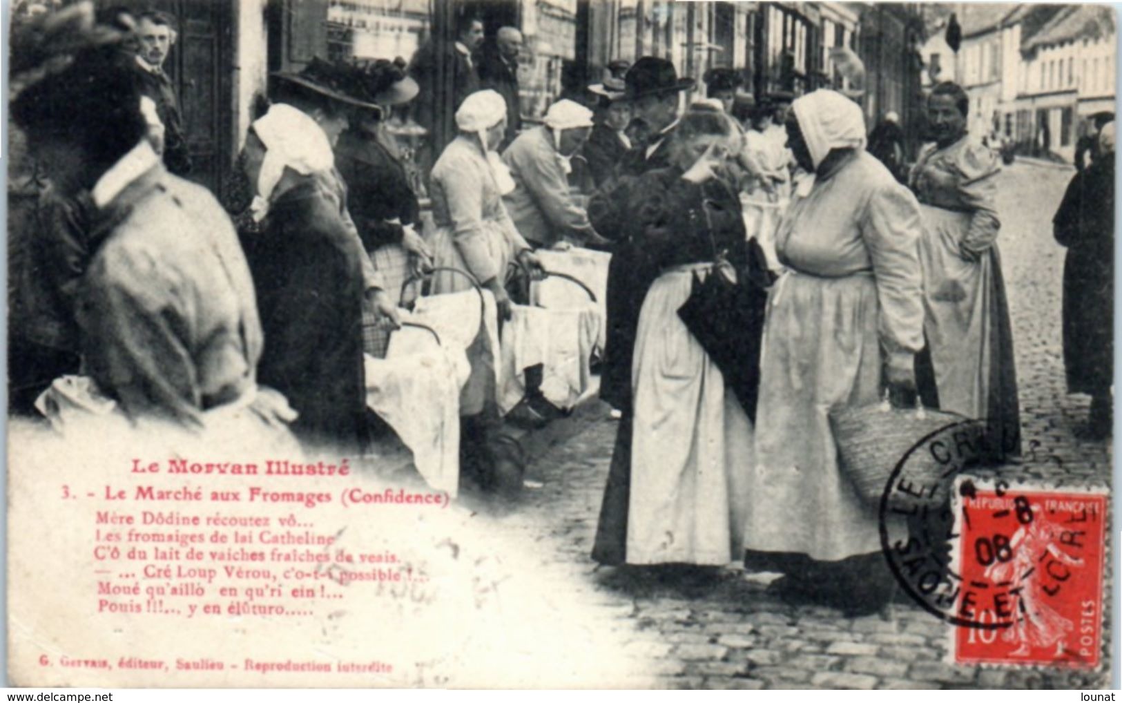 Le Marché Aux Fromages - Le Morvan Illustré - Saulieu - Marchands Ambulants