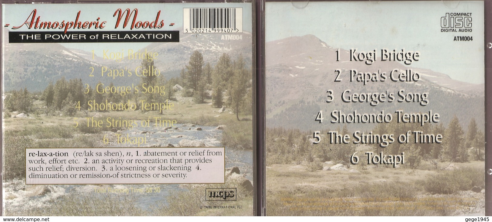 CD   Atmospheric Moods  "  The Moutain Retreat  "  The Power Of Relaxation    Avec  16 Titres - World Music