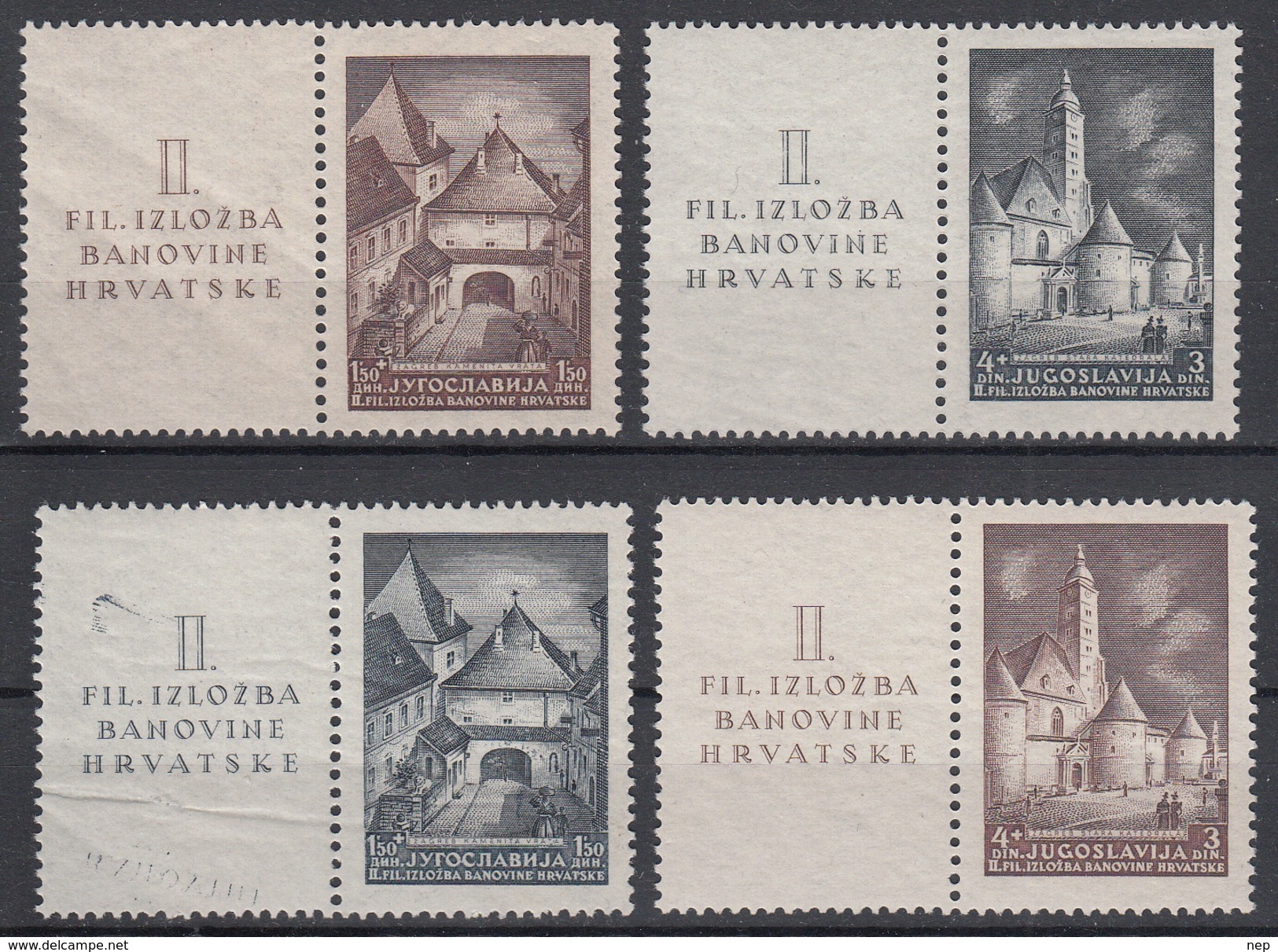 JOEGOSLAVIË - Michel - 1941 - Nr 437/38 Zf + 439/40 Zf - MNH** - Neufs