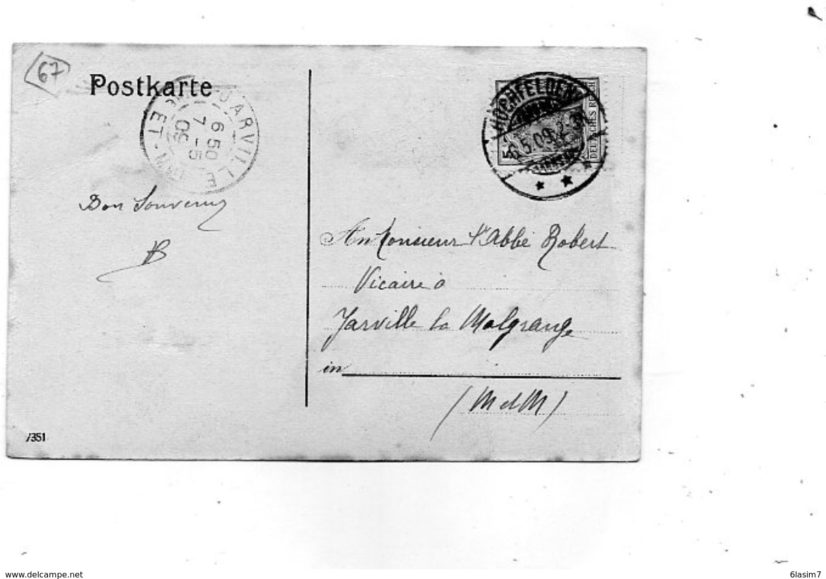 CPA - HOCHFELDEN (67) - Aspect Du Quartier De L'Eglise En 1909 - Hochfelden