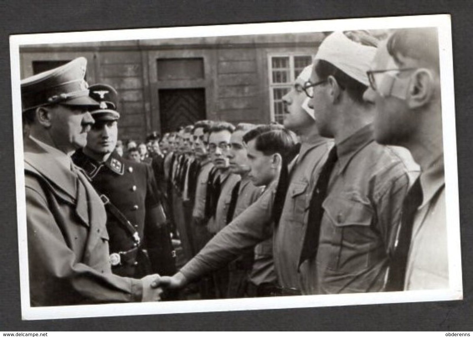 S/w Ak, Photo Hoffmann, CS 15, Der Reichskanzler Begrüßt Verwundete Studenten Auf Der Prager Burg! - Storia Postale