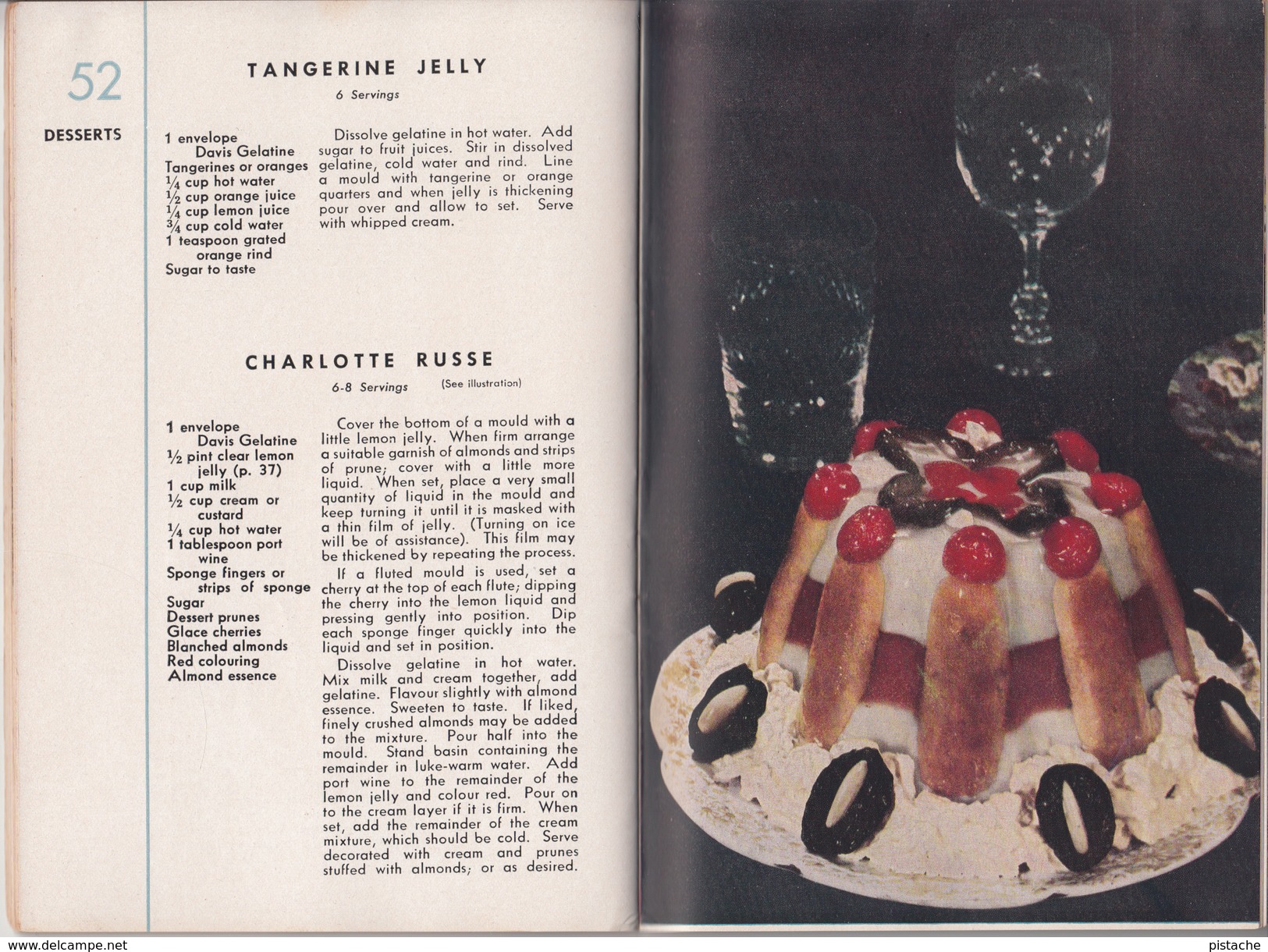 Vintage 1948 Davis Dainty Recipes - Gelatine Jelly - 68 Pages (many In Colors) - 4 Scans - Good Condition - Autres & Non Classés