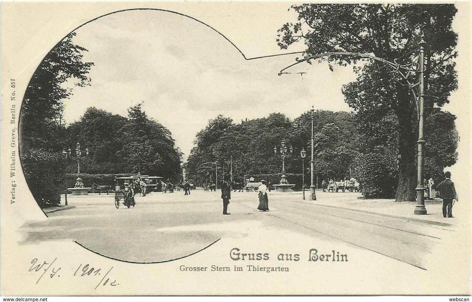 AK Berlin Großer Stern Im Thiergarten 1901 #244 - Dierentuin