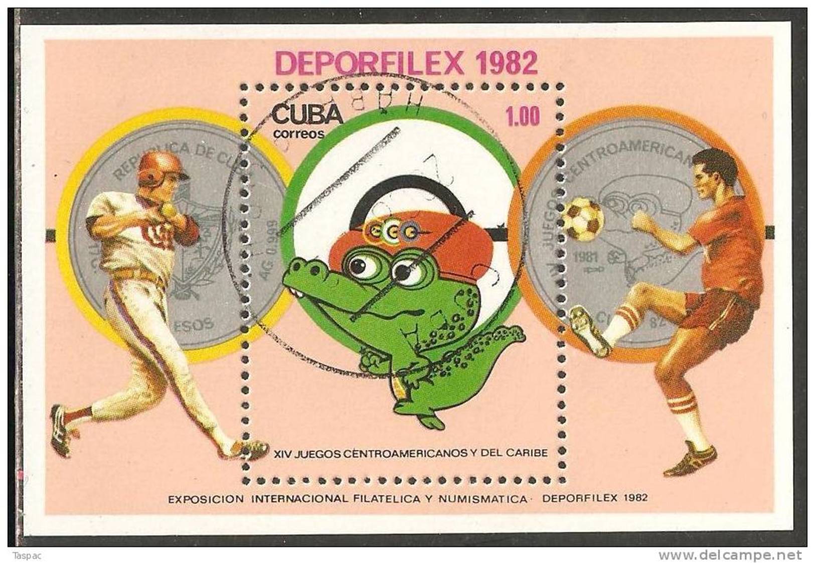 1982 Mi# Block 73 Used - DEPORFILEX ’82 / 14th Central American And Caribbean Games - Gebruikt