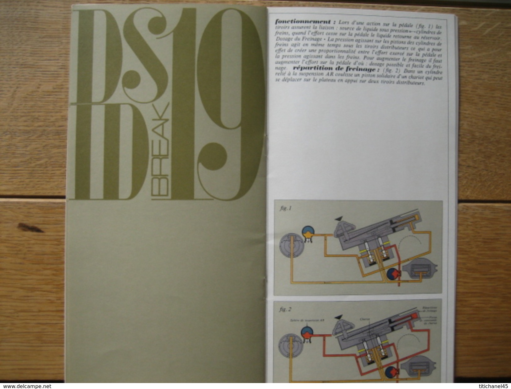 Brochure technique CITROEN DS ID 19 BREAK HYDRAULIQUE