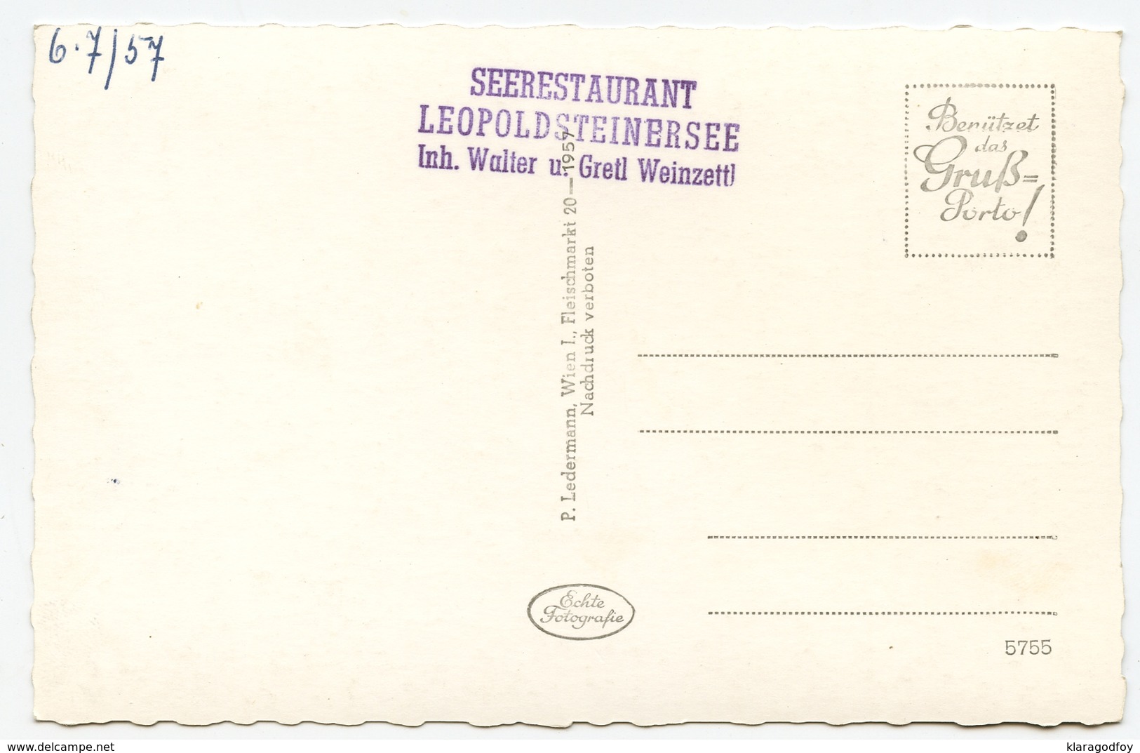 Leopoldsteinersee Bei Eisenerz Old Postcard 1957 Not Travelled B171025 - Eisenerz