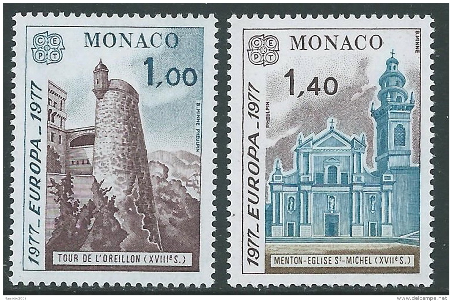 1977 EUROPA CEPT MONACO MNH ** - R36-4 - 1977