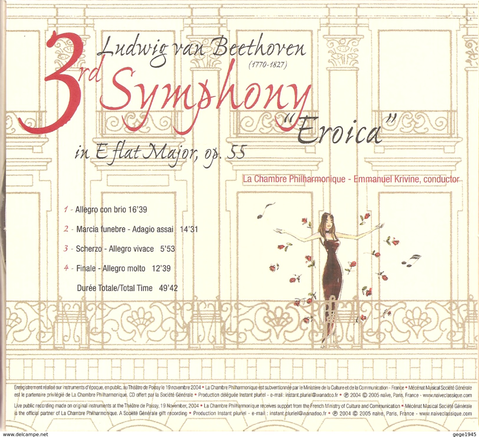 CD     Luwig  Van  Beethoven  "   3° Symphony   "  -  De  2006    Avec  4  Titres - Verzameluitgaven