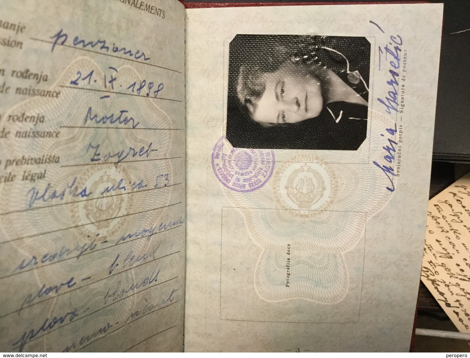 PASSEPORT PASSPORT  REISEPASS  1962.  YUGOSLAVIA  -   VISA TO: ITALIA  , AUSTRIA - Historische Dokumente