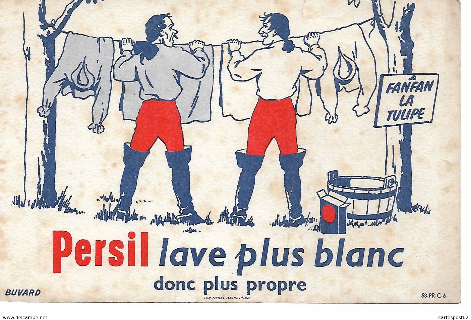 Buvard Persil Lave Plus Blanc Donc Plus Propre. (Fanfan La Tulipe) (Lessive, ...) - Parfums & Beauté