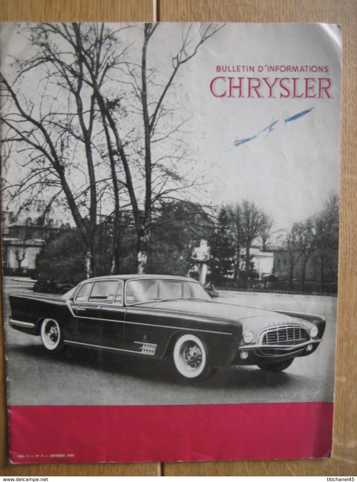 Revue CHRYSLER N°4 OCTOBRE 1956 - 16 PAGES - Voitures