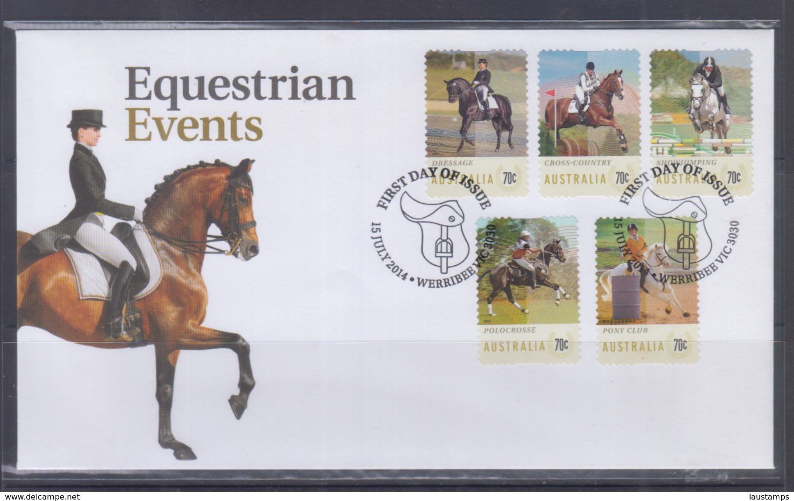 Australia 2014 Equestrian Events Self-Adhesive Stamps FDC - FDC