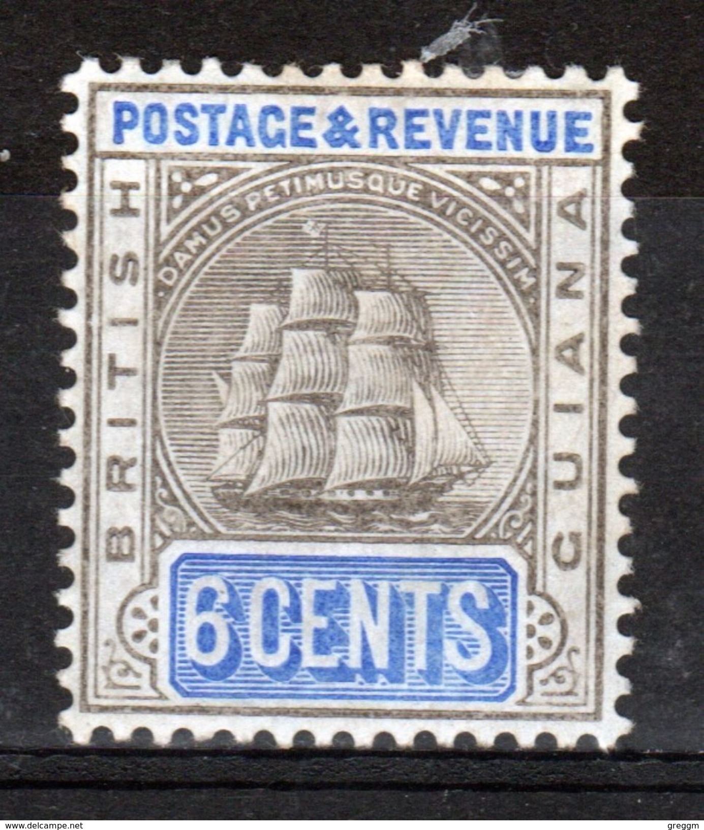 British Guiana 6 Cent Mounted Mint Stamp From 1905. - British Guiana (...-1966)