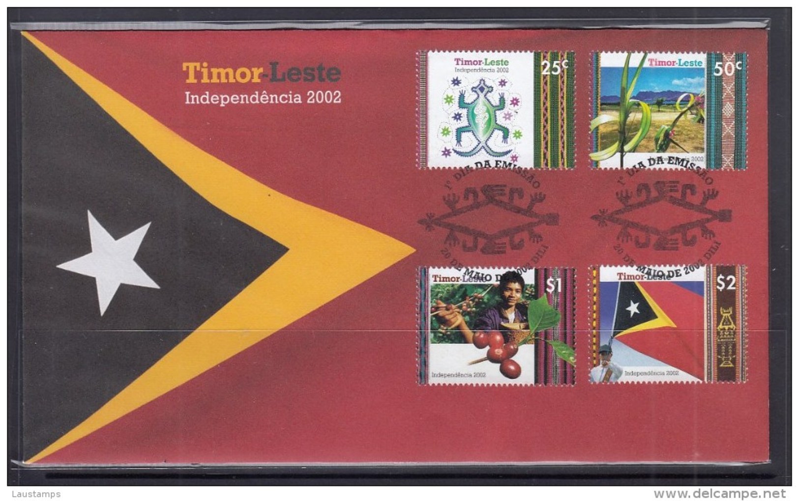 Timor Leste 2002 Independence 1st Issue FDC - Oost-Timor