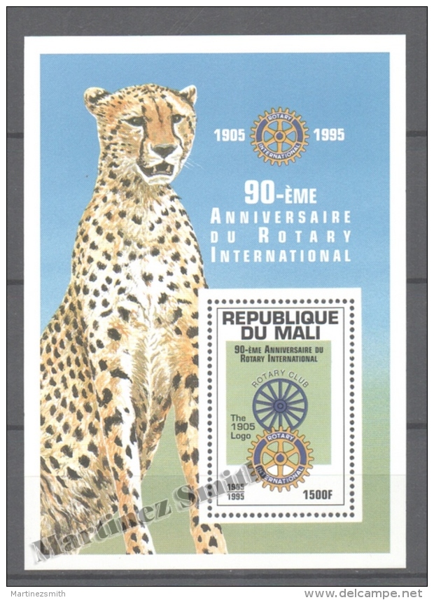 Mali  1995 Yvert BF 38, 90th Anniv. Rotary Club International - Miniature Sheet - MNH - Mali (1959-...)