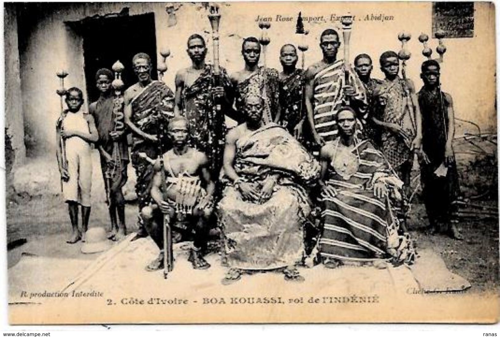 CPA Côte D'Ivoire Roi De L'Indénié Ethnic Non Circulé - Elfenbeinküste