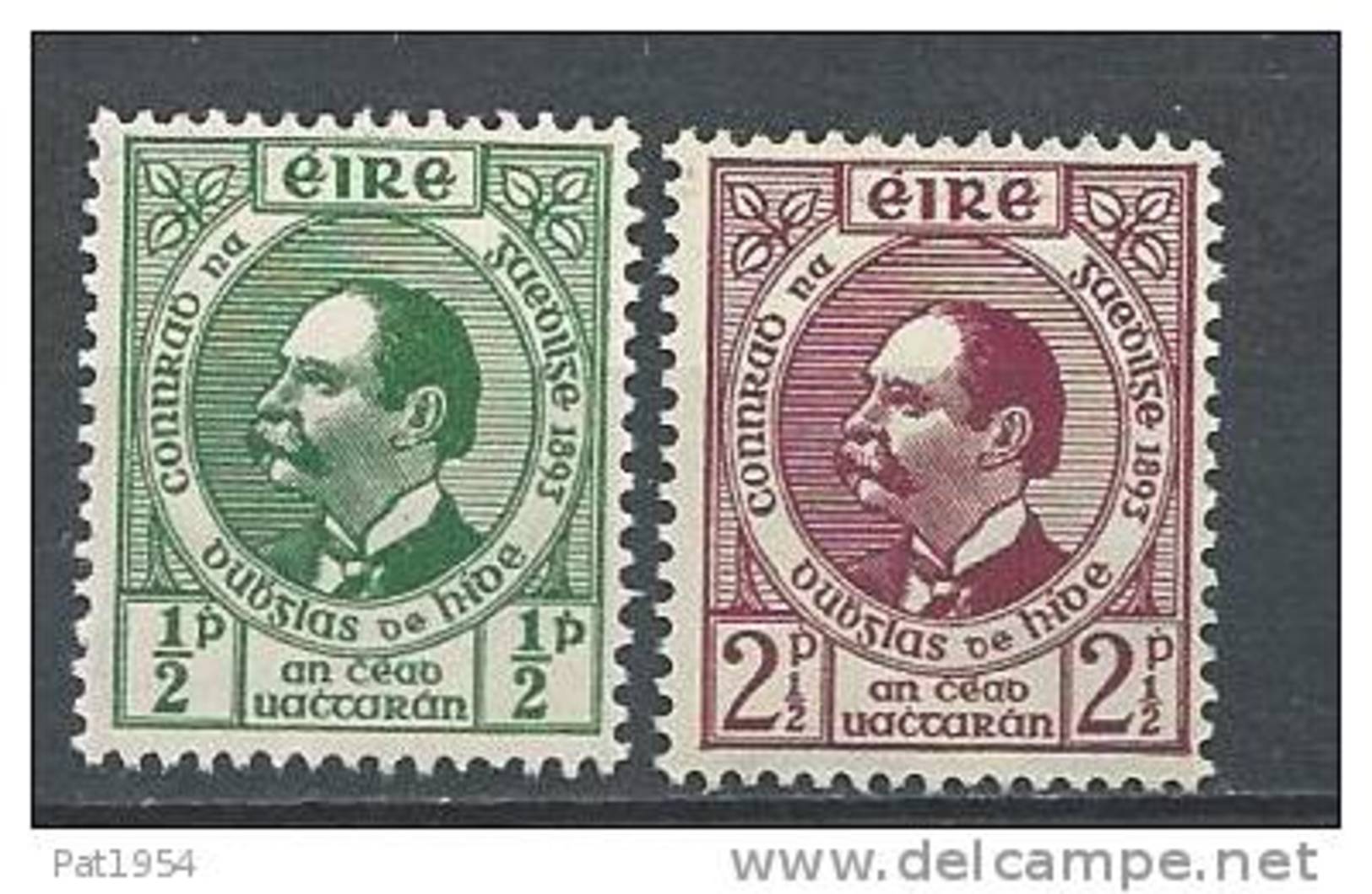 Irlande 1943 N°95/96 Neufs * MLH Ligue Gaélique - Unused Stamps