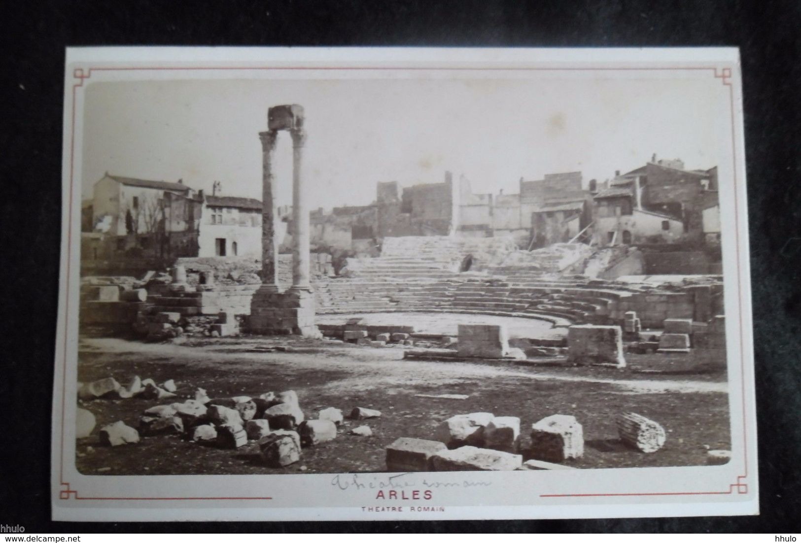 A869 Carte Cabinet Arles Théatre Romain Photo Original Albumen Photo - Lugares