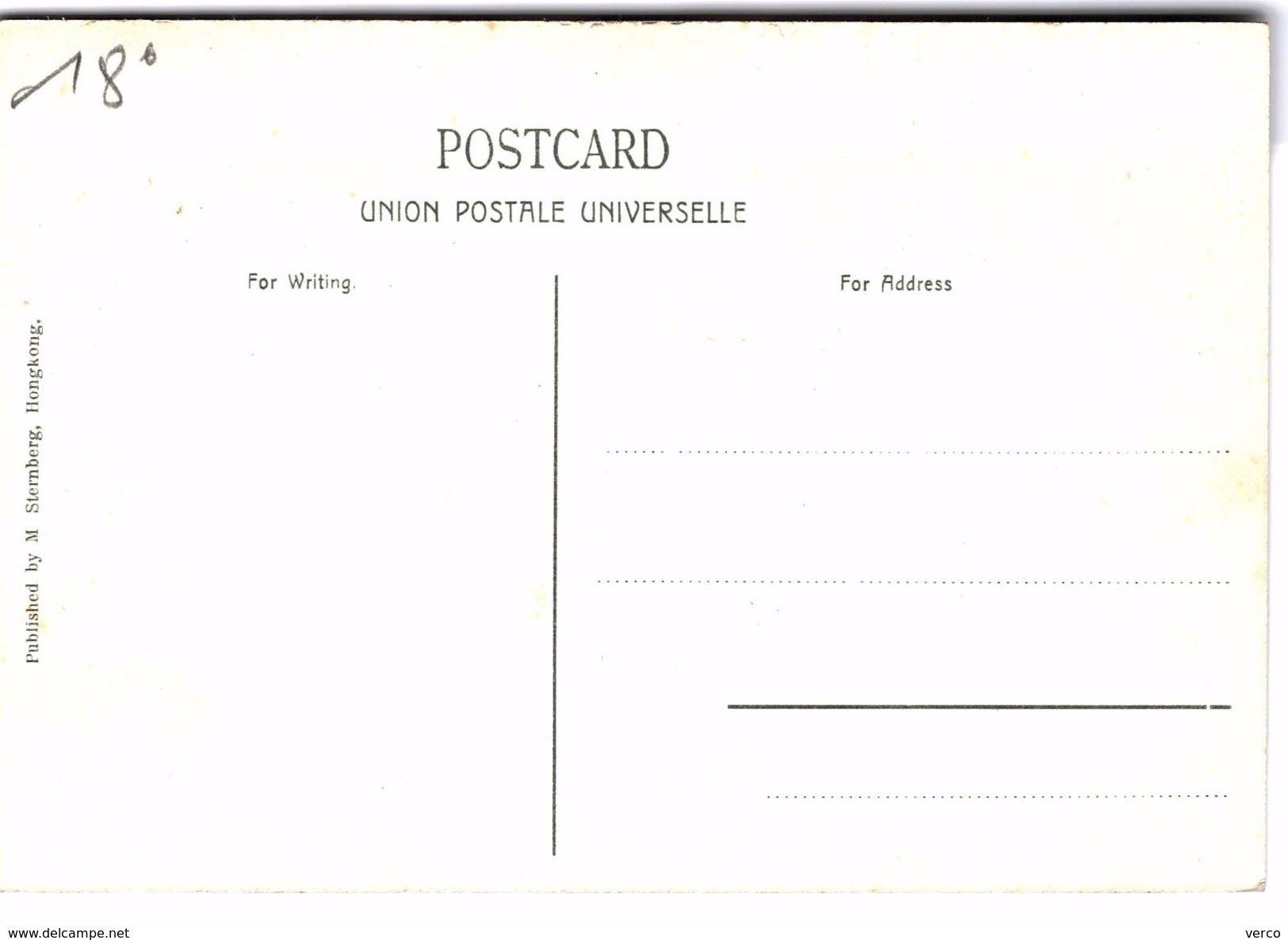 Carte Postale Ancienne De HONG KONG - Chine (Hong Kong)