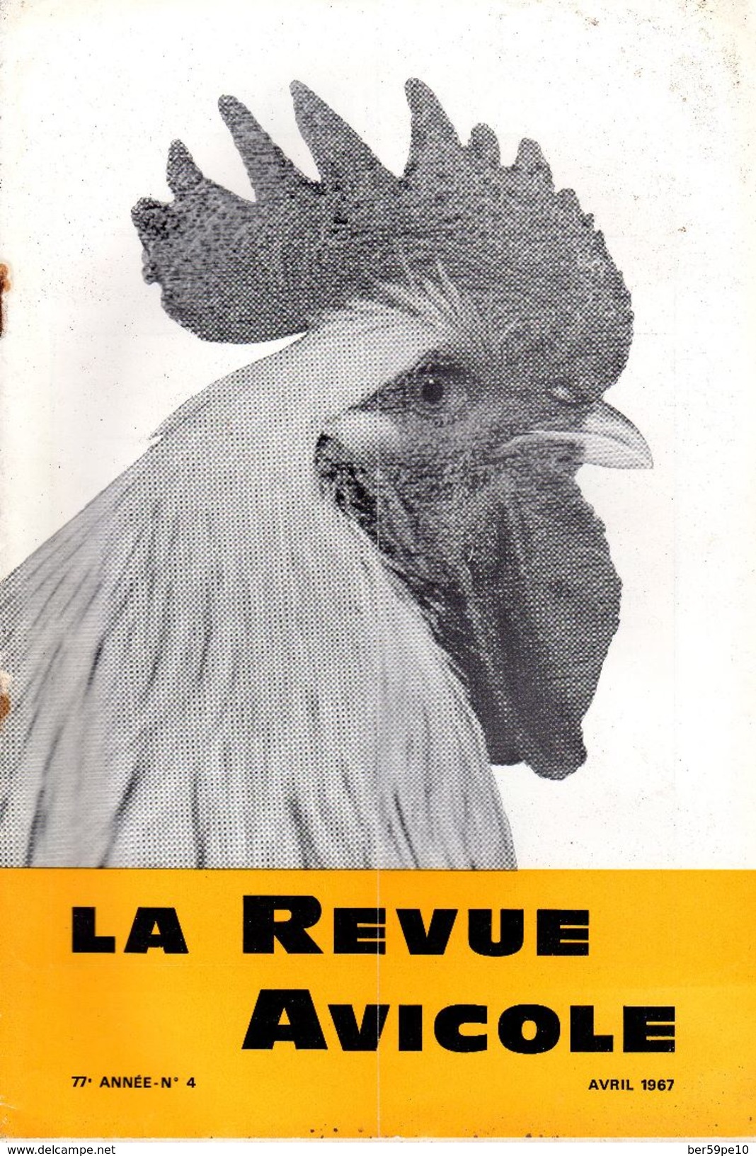 LA REVUE AVICOLE AVRIL 1967  No 4 - Animaux