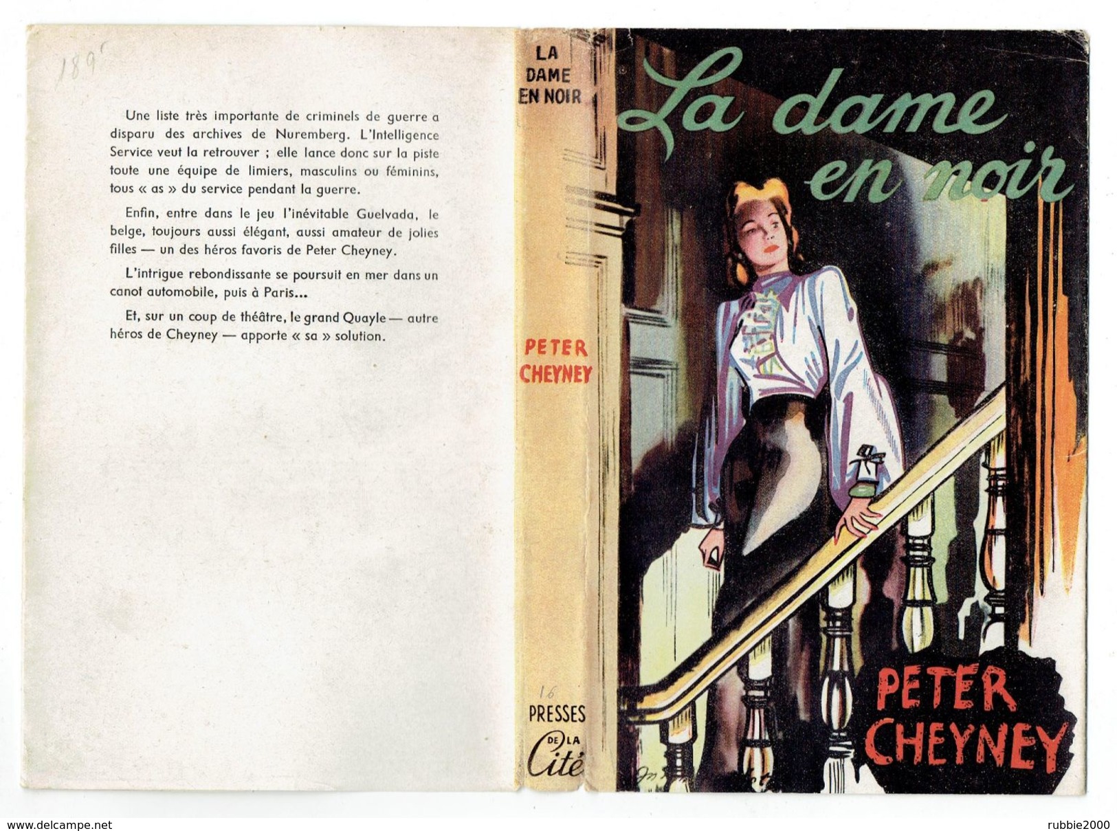 PETER CHEYNEY LA DAME EN NOIR EDITION ORIGINALE 1949 PRESSES DE LA CITE - Presses De La Cité