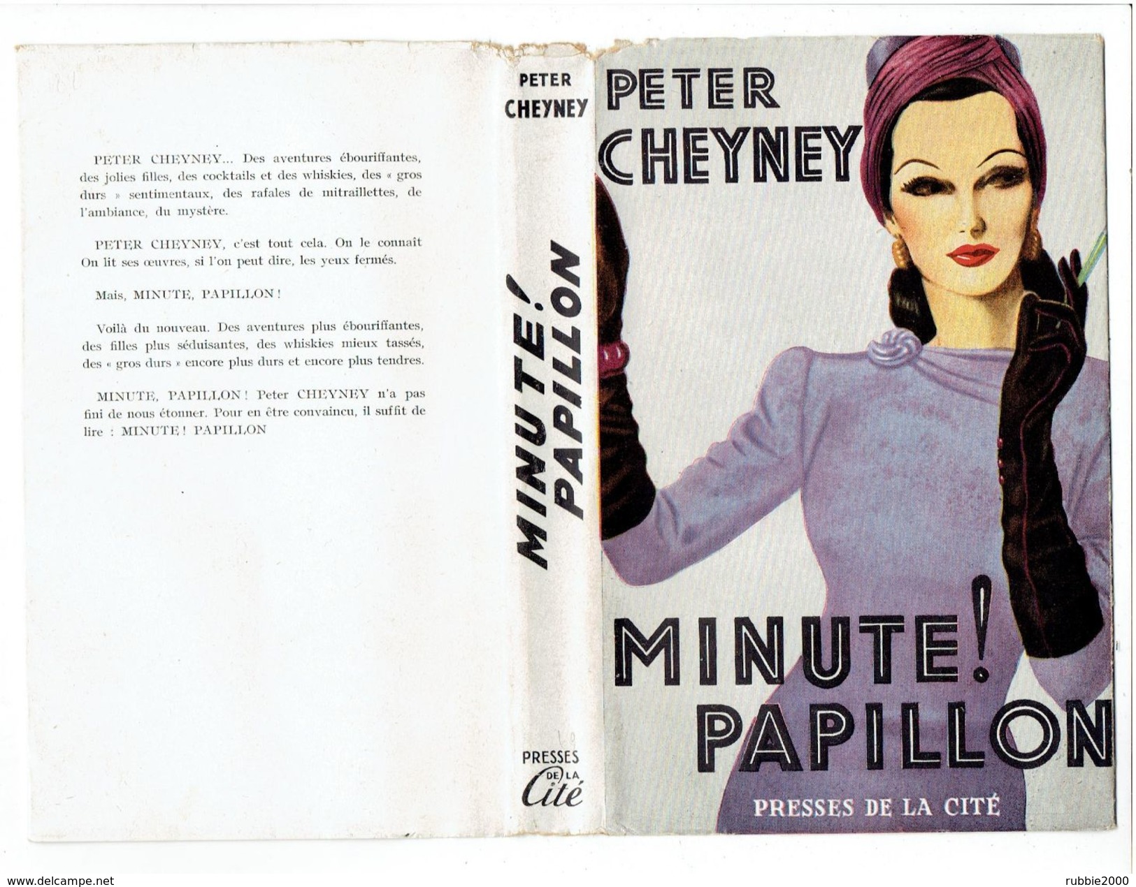 PETER CHEYNEY MINUTE PAPILLON EDITION ORIGINALE 1949 PRESSES DE LA CITE - Presses De La Cité