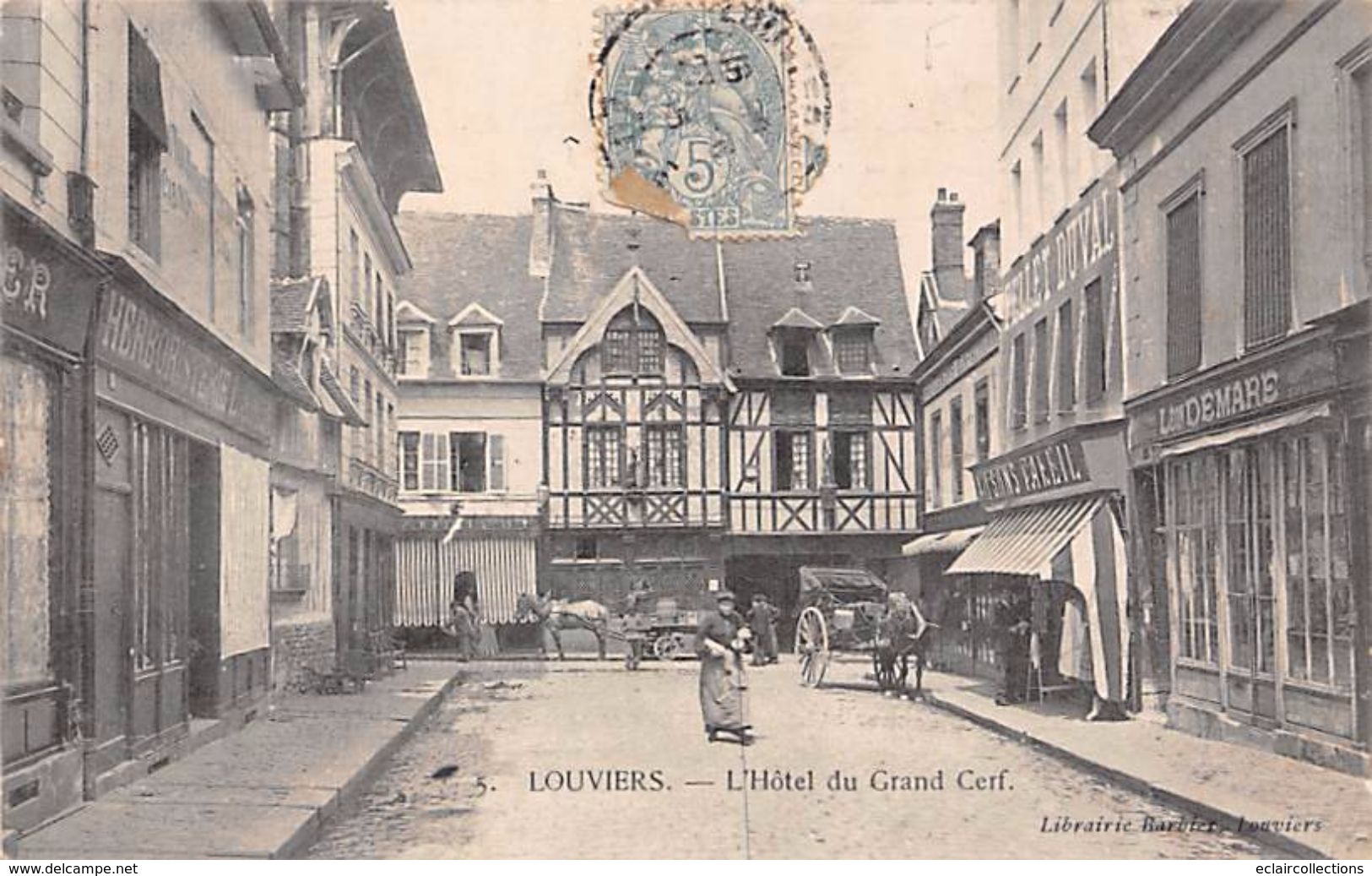 Louviers        27         Hôtel Du Grand Cerf  1           (voir Scan) - Louviers