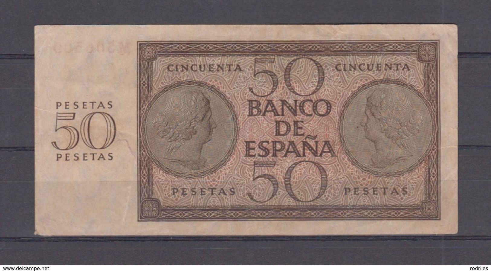 EDIFIL D420a.  50 PTAS 21 DE NOVIEMBRE DE 1936 SERIE M. - 50 Pesetas