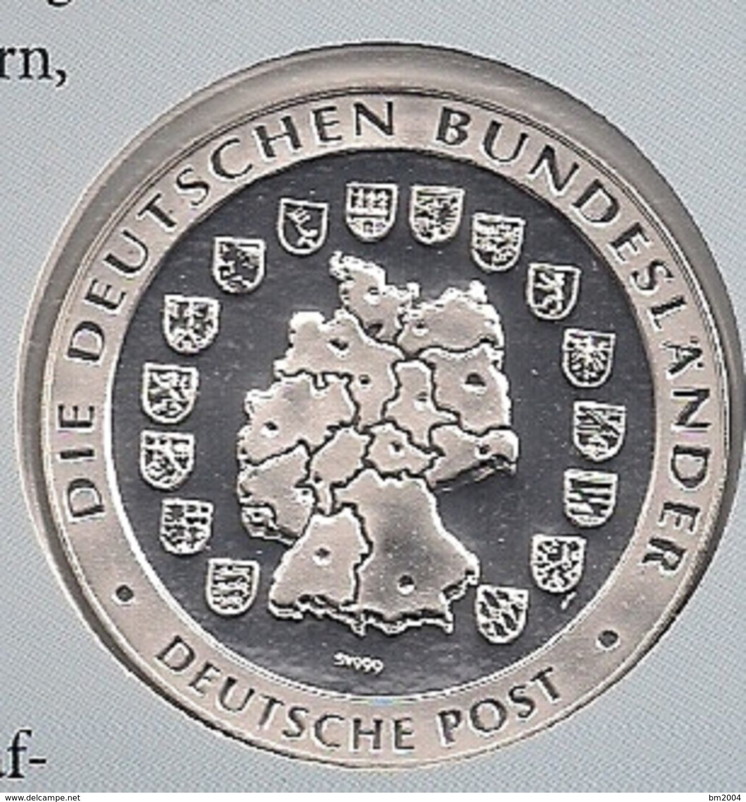 999/1000 Silber Medaille " Sachsen-Anhalt   " PP   36 Mm DMR Rohgewicht : 14 G Prägung : Hochrelief - Pièces écrasées (Elongated Coins)