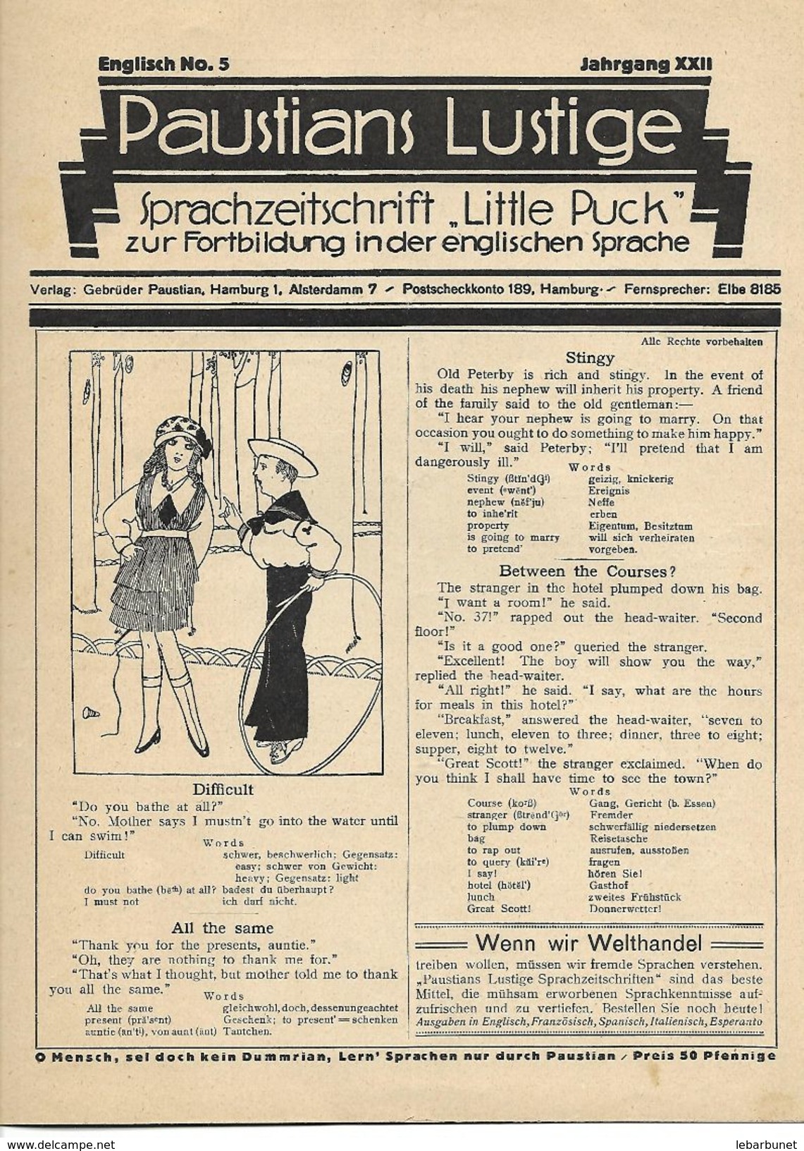 Revues Paustians Lustige 1922 4 Numéros  N°5 -6 -7 - 8 - Ocios Creativos