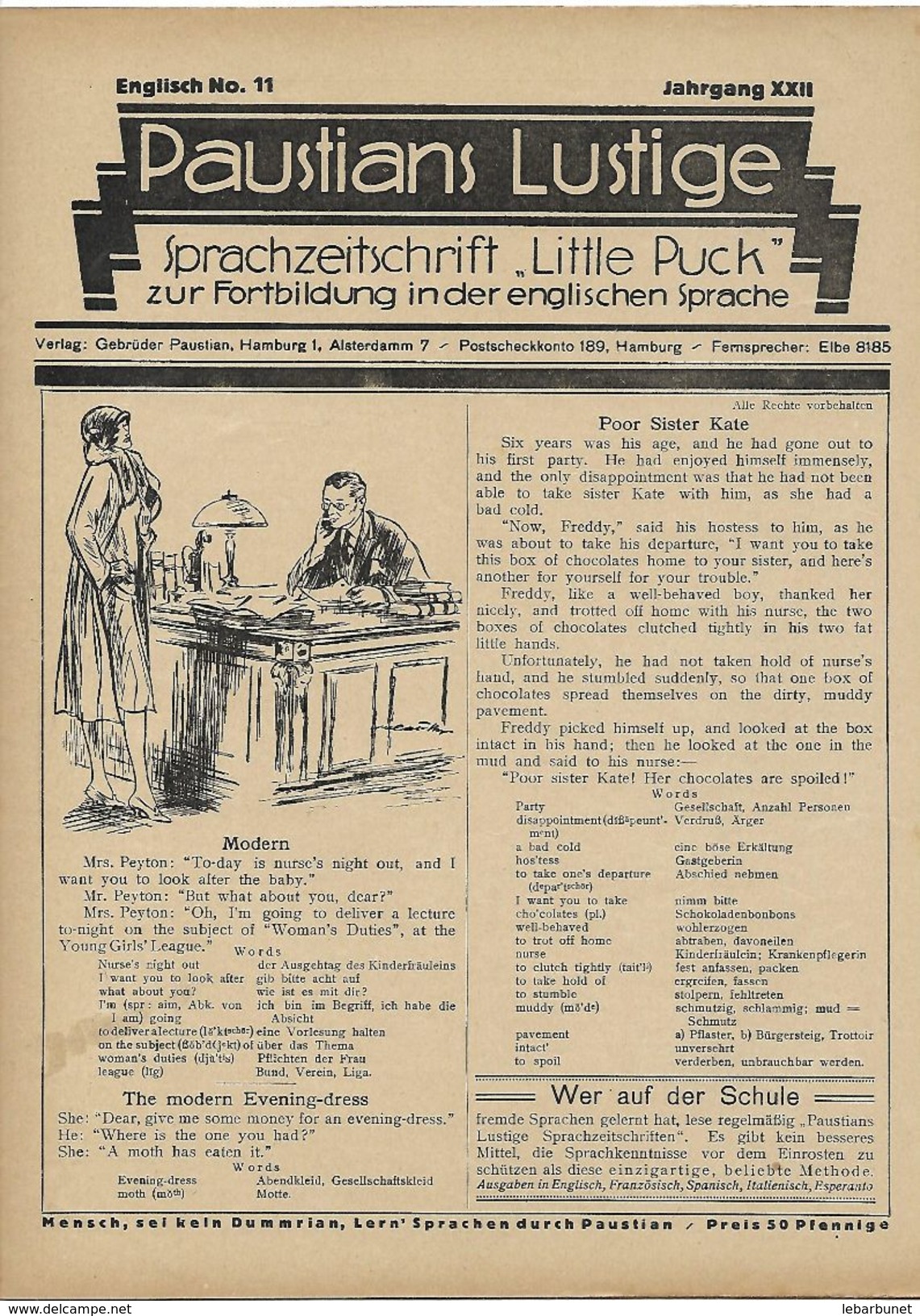 Revues Paustians Lustige 1922   3 Numéros  N° 9- 10 (11 - Hobby En Creativiteit