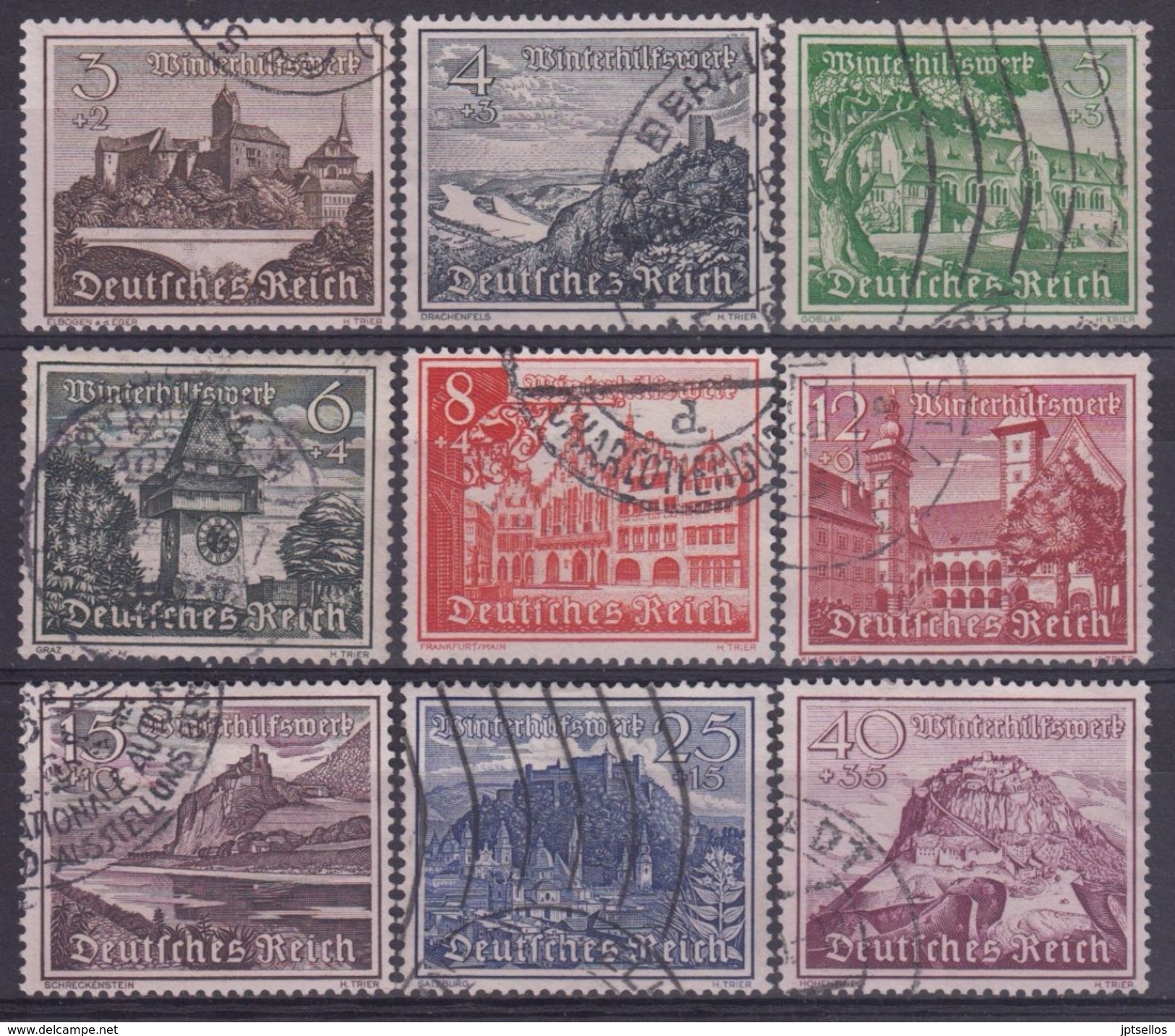 ALEMANIA IMPERIO 1939 Nº 654/62 USADO - Used Stamps