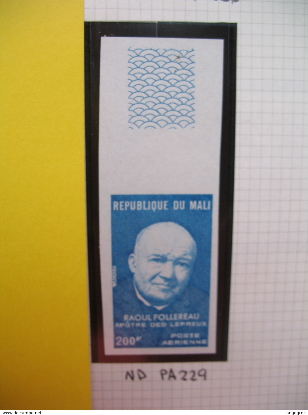 Timbre Non Dentelé   N° PA 229  Raoul Follereau   1974 - Mali (1959-...)