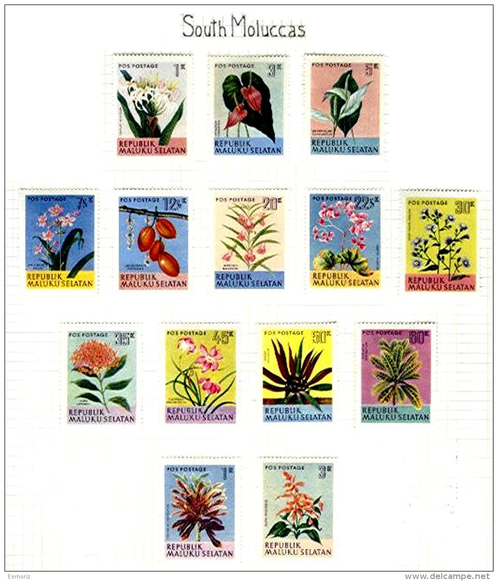 SOUTH MOLUCAS, Unissued Stamps, * MLH, F/VF - Vignettes De Fantaisie