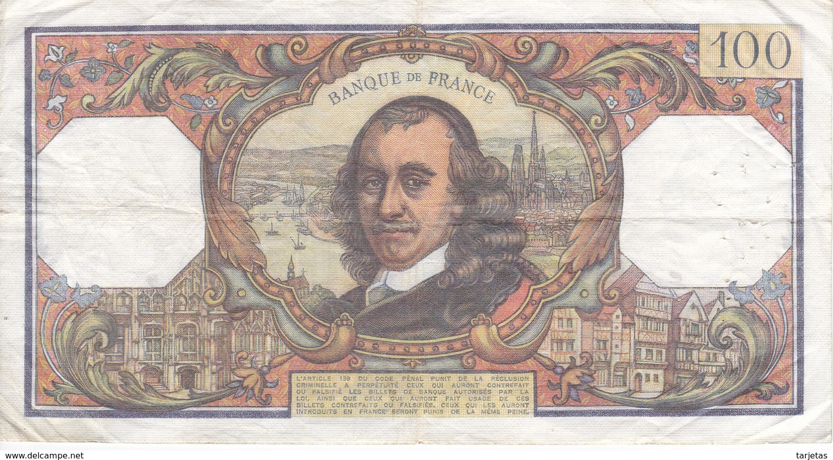 BILLETE DE FRANCIA DE 100 FRANCOS DEL 2-1-1976 CORNEILLE  (BANKNOTE) - 100 F 1964-1979 ''Corneille''