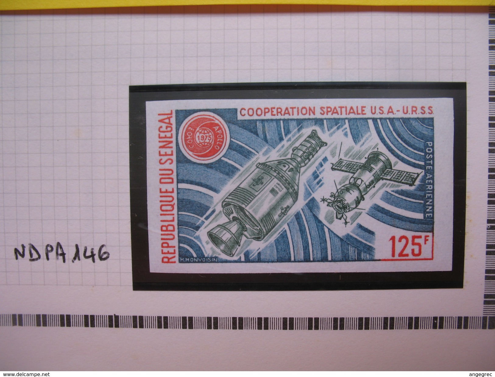 Timbre Non Dentelé   N° 146  Coopération Spatiale USA - URSS   1975 - Sénégal (1960-...)