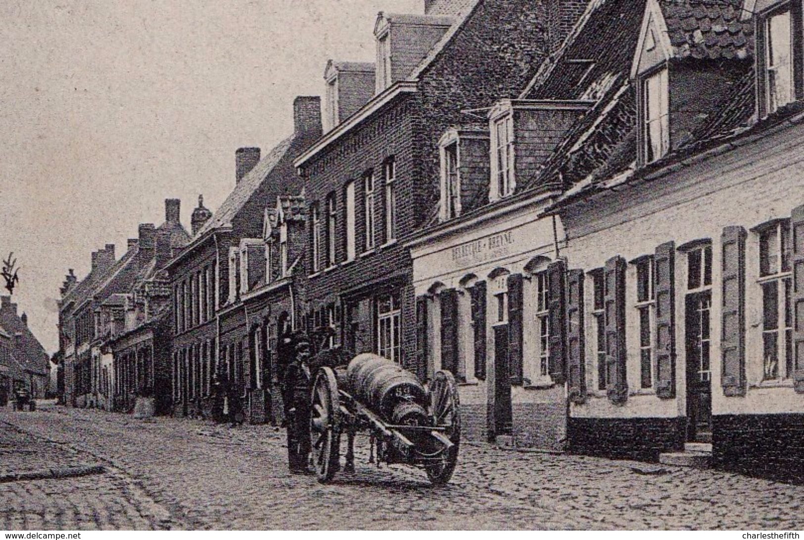 NIEUWKERKE - NEUVE EGLISE ---- RUE DE BAILLEUL --- Tampon Nieuwkerke (28mm) Au Verso - Tonneau De Biere - Heuvelland