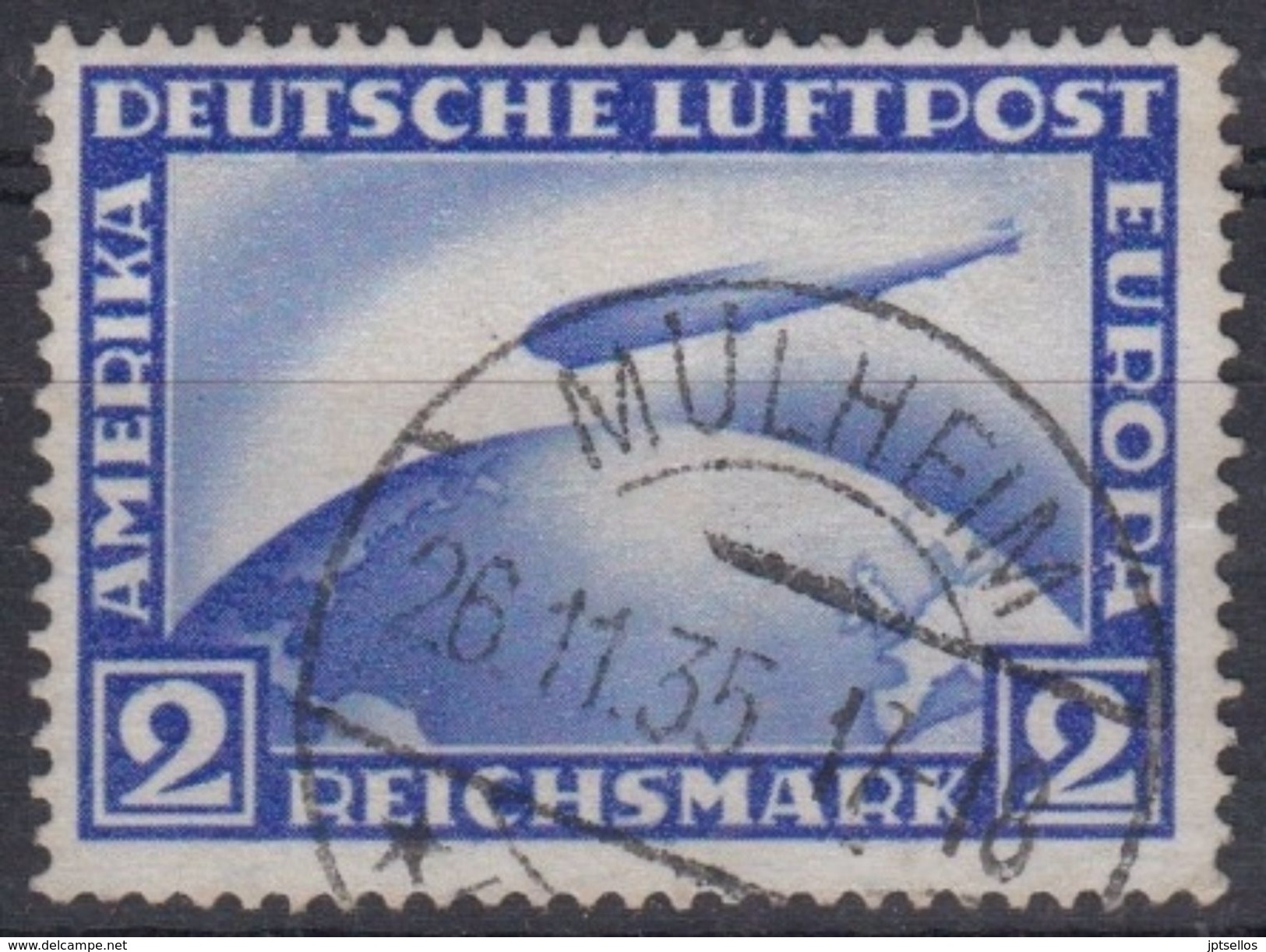 ALEMANIA IMPERIO 1928/31 Nº A-36 USADO - Poste Aérienne & Zeppelin