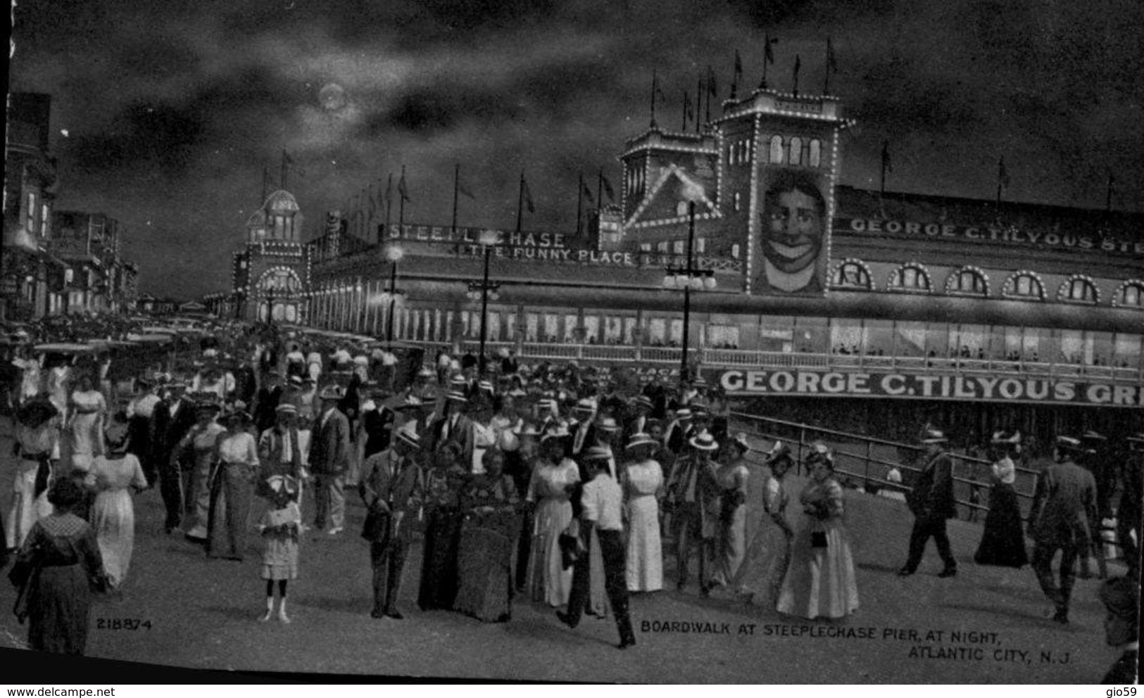 ATLANTIC CITY / BOARDWALK AT STEEPLECHASE  / A 61 - Atlantic City