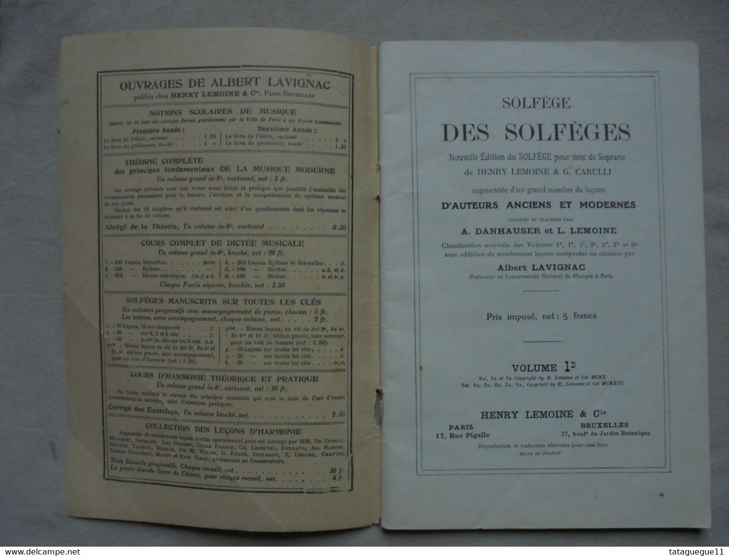 Ancien - Livret Solfège Des Solfèges Pour Voix De Soprano Années 10 - Textbooks