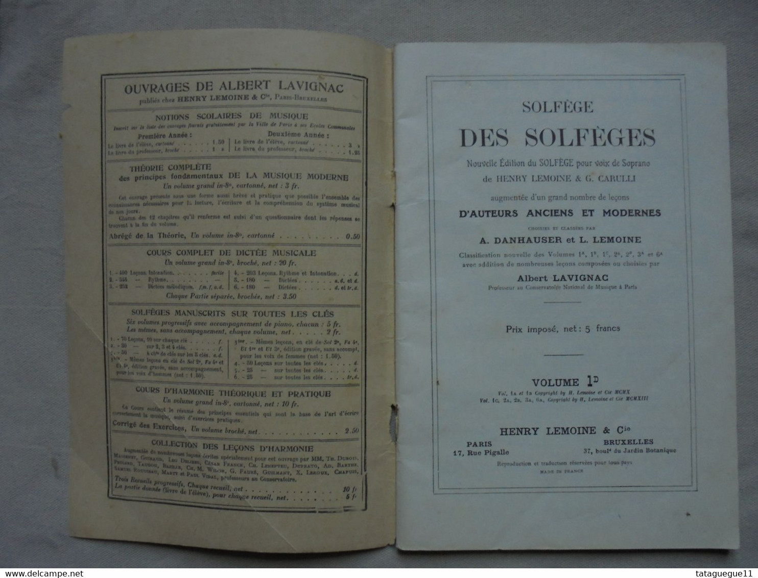 Ancien - Livret Solfège Des Solfèges Pour Voix De Soprano Années 10 - Etude & Enseignement