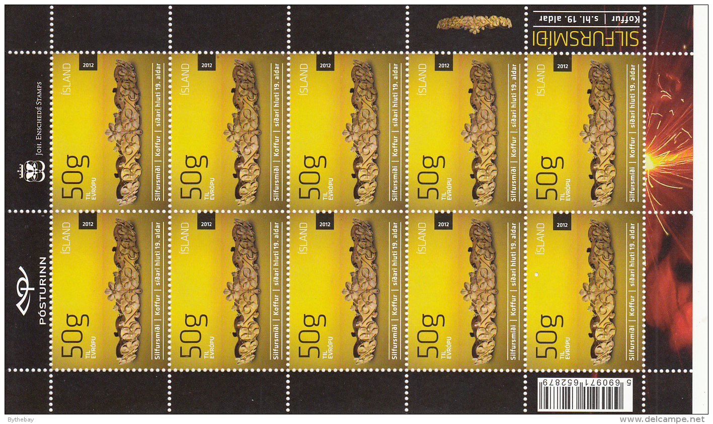 Iceland 2012 MNH Minisheet Of 10 Crown - Craftsmanship III - Blokken & Velletjes