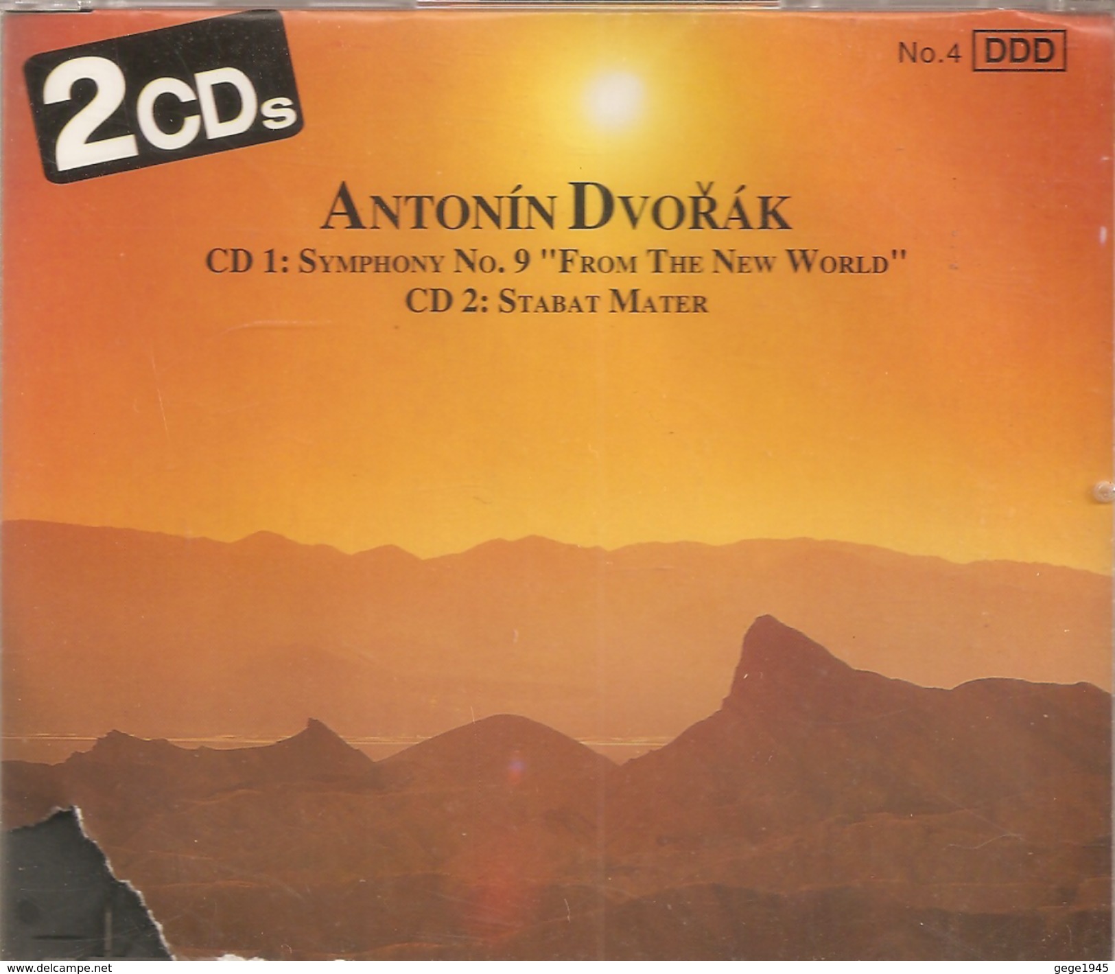 CD    Antonin  Dvorak  " Symphonie N° 9  &  Sabat Mater  Op 58 - 2 CD  De 1990  Avec  15  Titres - Klassik