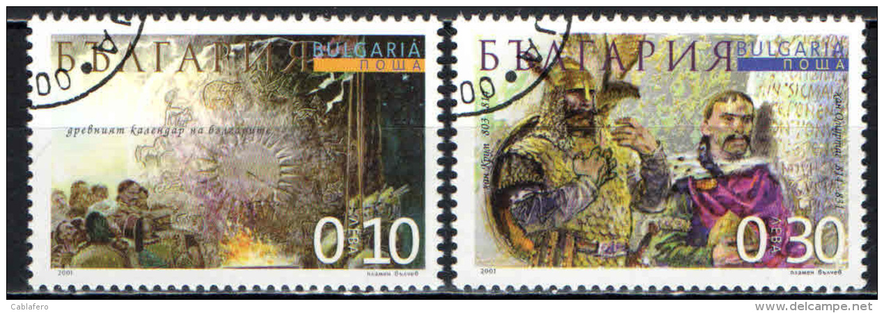 BULGARIA - 2001 - STORIA DELLA BULGARIA - USATI - Oblitérés