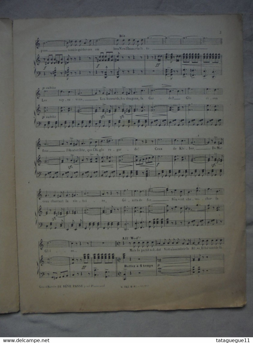 Ancien - Partition LE RÊVE PASSE Par Ch. Helmer & G. Krier 1918 - Strumenti A Tastiera