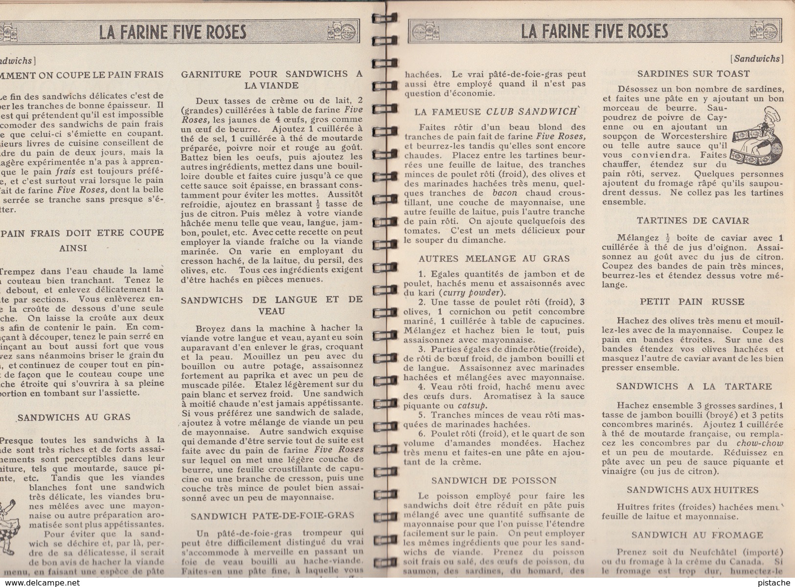 Vintage - La Cuisinière Five Roses - Livre Recettes En Français - Édition 1939 - 152 Pages - Reliure Boudins - État TB - Gastronomie