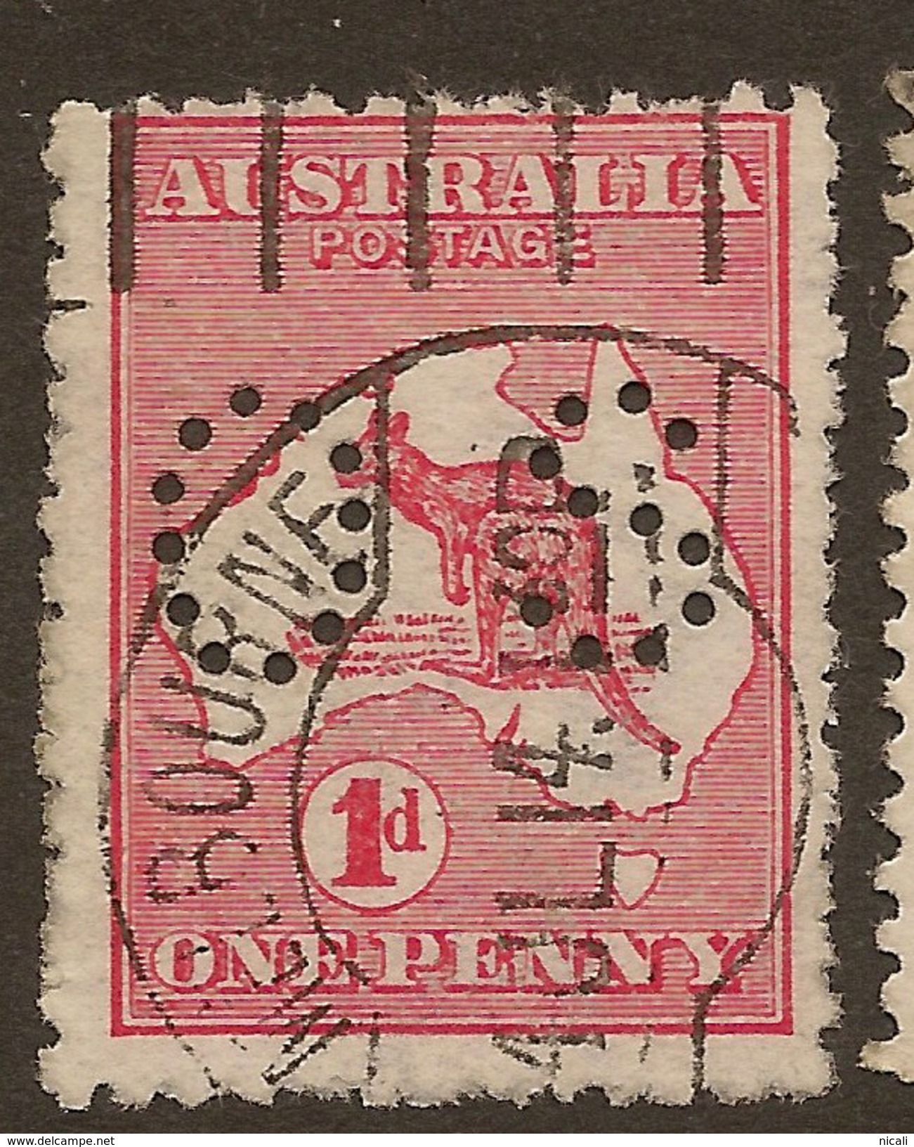 AUSTRALIA 1915 1d Small OS SG O17 U #AEH14 - Oficiales